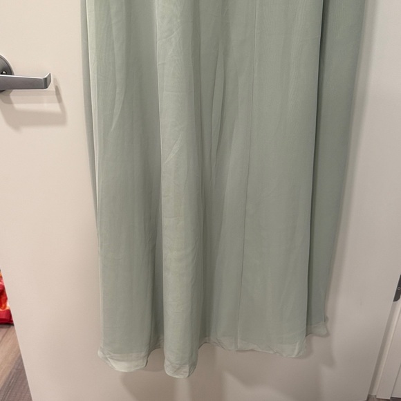 Azazie One-Shoulder Dress in Soft Green - Picture 9 of 12